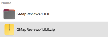 Unzip GMapReviews Extension